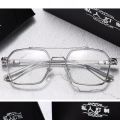 Transparent Lens & Square Polycarbonate Frame Sunglasses For Men - Sliver | Fashion Square Sunglasses For Men. 