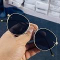 Best Quality Golden Frame Round Sunglasses For Men - Black | Fashion Golden Frame Round Sunglasses For Men. 