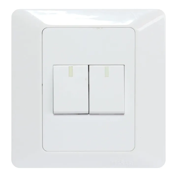 Prakash White 10 AH 2 Gang 1 Way Switch | Daraz.com.np