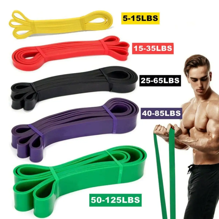 Multipurpose Pull Up Assist Resistant Loop Band - 5 Pcs | Resistant Band For Workout - Pack Of 5