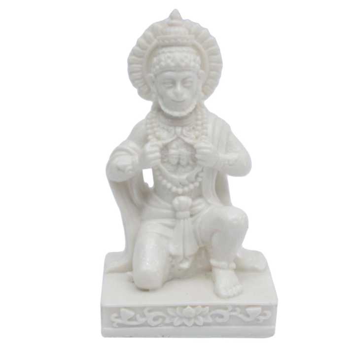 White Hanuman Statue For Dashboard