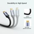Xhh01 8K HDMI 2.1 Cable 8K@60Hz 48Gbps (2M/6.6FT) Braided Cable. 