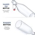 Flip Top Transparent Glass Water Bottle for Beverages, Oil, Vinegar, Beer, Water, Soda, Airtight Lid - 1 Litre. 