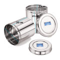 DeviDayal Stainless Steel Deep Multi Purpose Container Pack of 2 Unit ( 10000 ML & 12500 ML). 