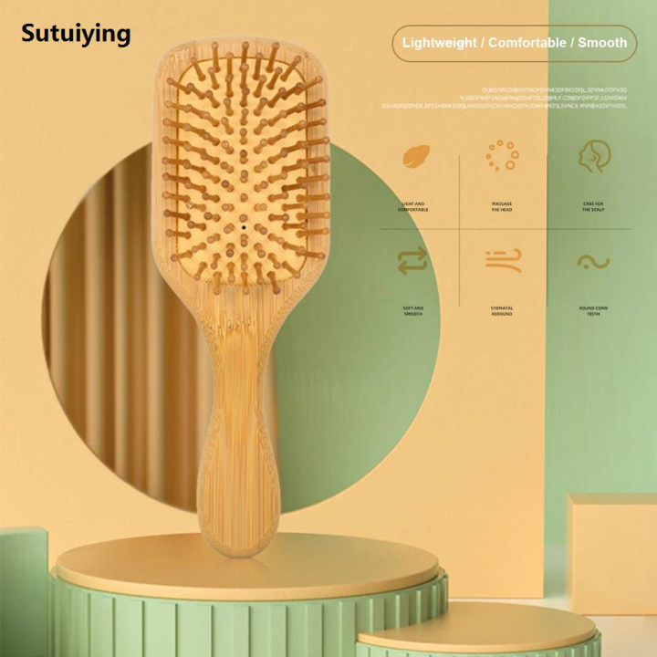 Sutuiying%20Detangling%20Hairbrush%20Bamboo%20Bristles%20Detangling%20Hairbrush%20Natural%20Luxury%20Wooden%20Bamboo%20Hair%20Brush%20for%20Long%20Curly%20Thin%20Short%20Dry%20Hair%20-%20Image%203