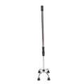 Adjustable Walking Cane with 4 Base Anti Slip Steel Tube Flexible Stick Assistant for Senior Disabled. 