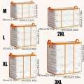 Transparent clothes plastic blanket zipperfoldable wardrobe storage bag, bedding, down quilts. 