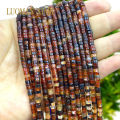 4x2MM Rondelle Natural Stone Dream Red Agate Flat Round Loose Spacer Beads for Jewelry Making Diy Bracelet Accessories. 