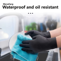 Wenefang 100/50/20PCS Black Nitrile Gloves Thickened Disposable Gloves for Cleaning Hairdressing Waterproof Dishwashing Tattoo Gloves. 