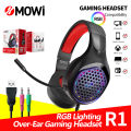 Plextone Xmowi R1 Rgb Lighting Wired Gaming Headset 200Mm Cable Length Adjustable Omnidirectional Volume And Microphone. 