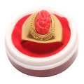 Golden Stylish Ganesh Muga Ring For Women. 