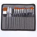 18Pcs/Set Acrylic Paint Brush with Storage Bag DIY Wooden Handle Nylon Hair Watercolor Drawing Brushes Pen Set for Classroom. 