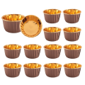 50Pcs Aluminum Foil Cupcake Cups Disposable Muffin Liners Baking Cups Aluminum Cupcake Tip Pan Ramekin Holders Little Pudding Cups-Gold + Brown. 