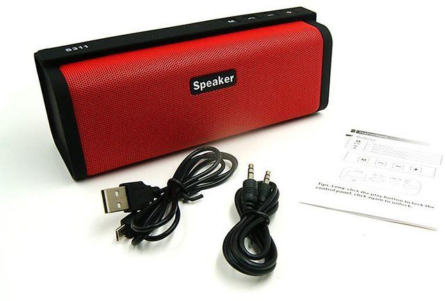 SOMHO Portable Bluetooth Speaker-Red  S-311