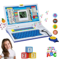 Laptop Game for English Learning and Vocabulary Educational Computer Toy with Mouse for Kids Above 3 Years. 