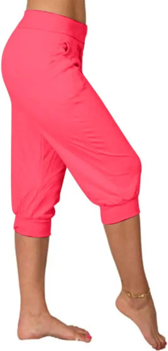 Personality%20High%20Waist%20Capri%20Sweatpants%20for%20Women%20Polyester%20Yoga%20Workout%20Gym%20Pocket%20Drawstring%20Slim%20Fit%20Cropped%20Joggers%20With%20Pocket%20-%20Image%202