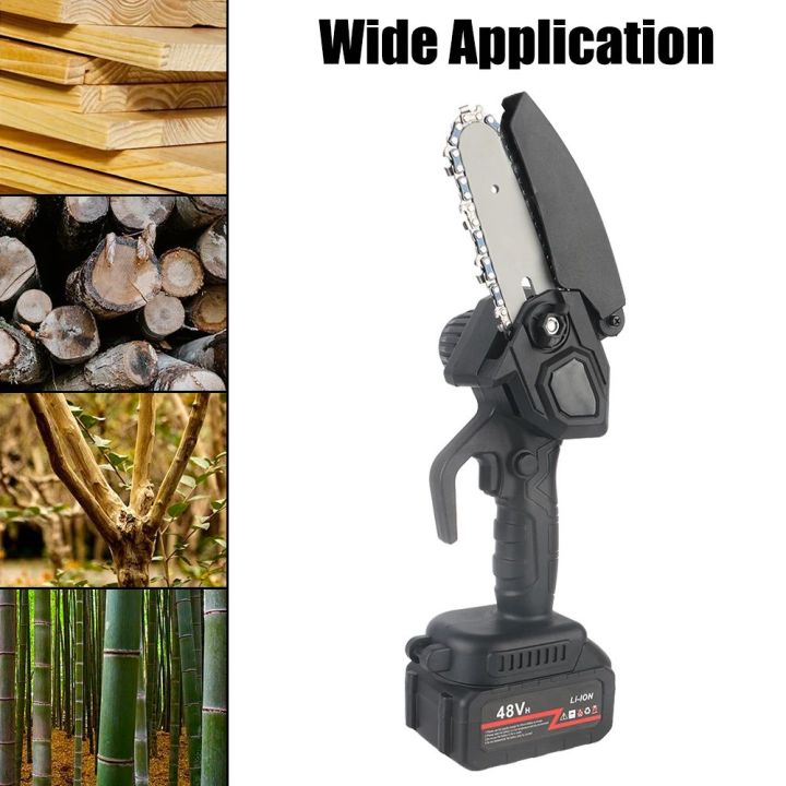 Cordless%20Handheld%2048V%20Electric%20Chainsaw%206%20Inch%20Woodworking%20Brushless%20Chain%20Saw%20For%20Wood%20Tree%20Branch%20Mini%20Electric%20Pruning%20Saws%20-%20Image%203