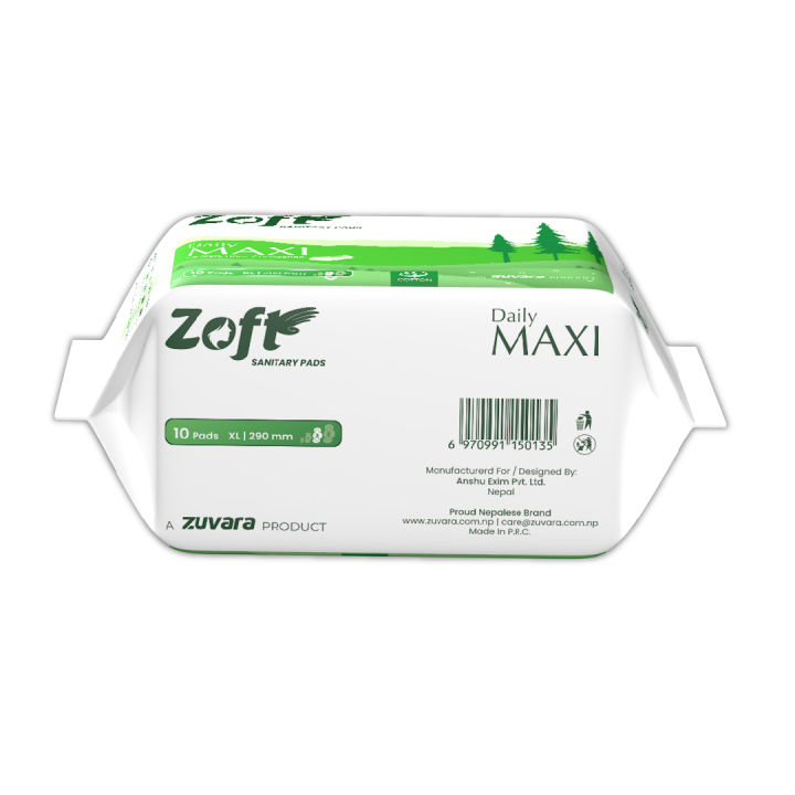 Zoft%20Daily%20Maxi%20Sanitary%20Pads%20-%20XL%20-%20290%20mm%20(Pack%20of%2010)%20-%20Image%204