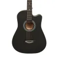 Medellin 38” Acoustic Guitar Matt finish with Bag , strap, string and picks (Black). 