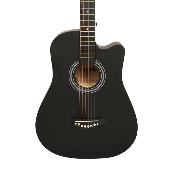 Medellin%2038%E2%80%9D%20Acoustic%20Guitar%20Matt%20finish%20with%20Bag%20,%20strap,%20string%20and%20picks%20(Black)%20-%20Image%206