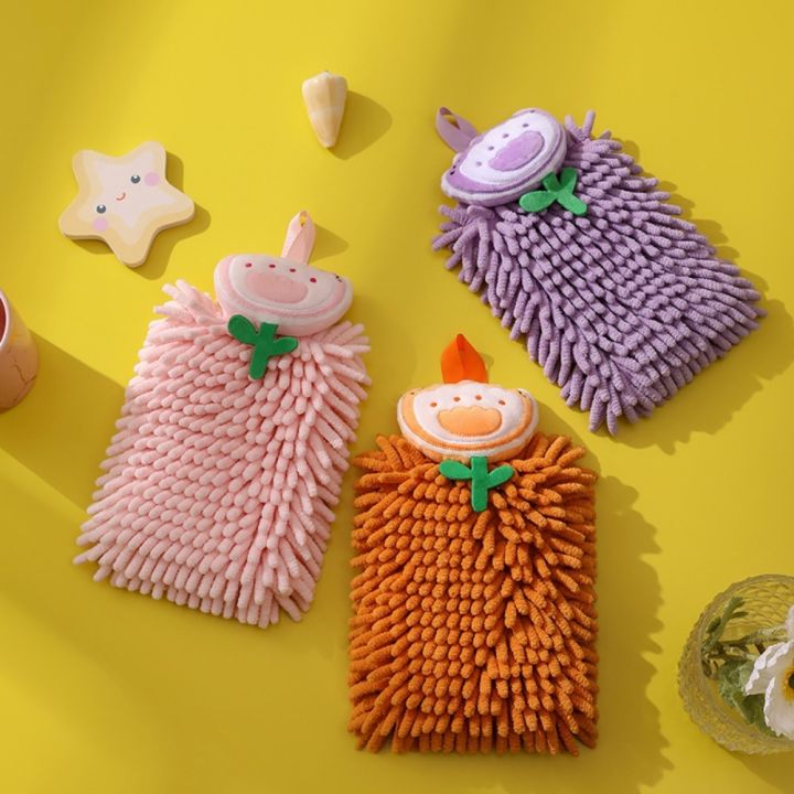 Comfortable%20Tulip%20Flowers%20Chenille%20Hand%20Towels%20with%20Hanging%20Loops%20Quick%20Dry%20Hand%20Towel%20Ball%20Eco-Friendly%20Soft%20Absorbent%20Tulip%20Flowers%20Towel%20Kitchen%20-%20Image%203