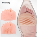 Wenefang 1pair Silicone Forefoot Pads Gel Insoles Toe Separator Cushion Pad Bargain price Pain Relief Shoes Insoles Finger Toe Valgus Corrector Gel Pad. 