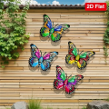 Metal Butterfly Sculptures Butterfly Wall Art Decorations for Garden, Yard Decor. 