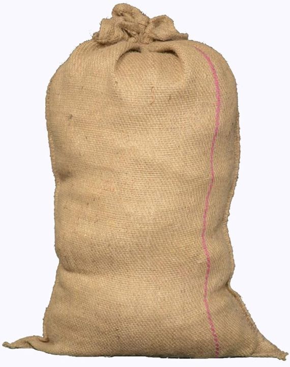 2 Pieces of Jute Gunny Bag  Empty Sack, Bora Bori Katti Packet For Packing Food Grains Vegeteble Etc Capacity 50 Kg Beige Fabric Natural Eco Friendly