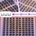 Volume Manga Lash Clusters Anime Spiky Cluster Eyelash Extensions Cosplay Thin Band Individual Lashes DIY at Home. 
