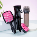 DISICHEN Comb set Silicone Scalp Massage Comb 4-piceDetangling Hair Brush Hairdressing Hair Dye Applicator Bottle Salon Styling Tools New style. 