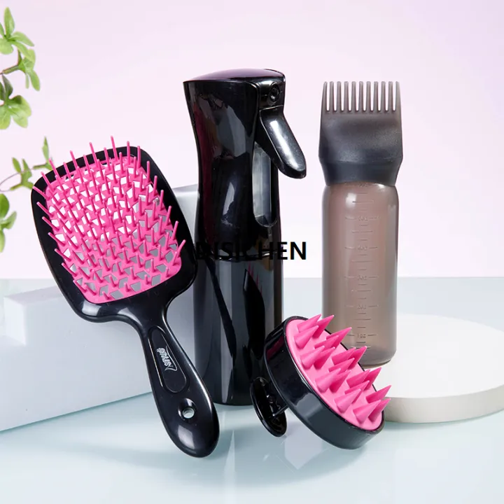 DISICHEN%20Comb%20set%20Silicone%20Scalp%20Massage%20Comb%204-piceDetangling%20Hair%20Brush%20Hairdressing%20Hair%20Dye%20Applicator%20Bottle%20Salon%20Styling%20Tools%20New%20style%20-%20Image%203