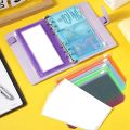 ARELENE 28 Pieces Binder Pockets A6 Size 6 Holes Binder Zipper Folders Waterproof PVC Loose Leaf Bags for 6-Ring Binder Notebook. 