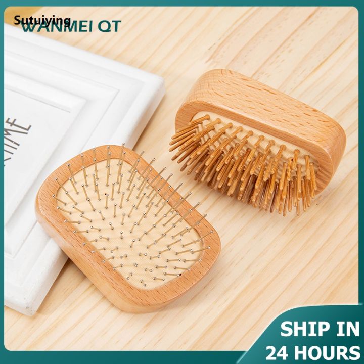 Sutuiying%201pc%20Mini%20Combs%20Bamboo%20Air%20Cushion%20Nature%20Massage%20Comb%20Anti-Static%20Bargain%20price%20Detangle%20Brush%20Air%20Cushion%20Styling%20Tools%20for%20Women%20Men%20-%20Image%202