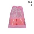 New Non-woven Shoes Pouch Drawstring Portable Shoes Storage Organizer Bags Organization Waterproof Transparent Hanging Bag Home. 