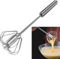 Stainless Steel Hand Mixer Egg Beater Whisk, Hand Push Milk Frother Whisk, Hand Mixer. 