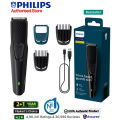 PHILIPS BT1233/18  Lasts 4x Longer with DuraPower Technology | Charging Indicator | Trimmer 30 min Runtime 4 Length Settings| SkinProtect Beard Trimmer. 