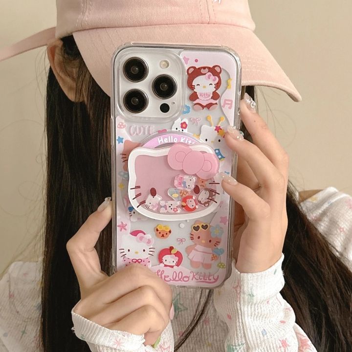 NEW%2011%20Phone%20Case15%2014%20for%20iPh%20Charging%20Phone%20Case%20Adapter%20Stand%20Magnetic%20Wireless%20Kitty%20Hello%20Cute%20Cartoon%20One%2016%20Pro%20Max%2016%2013%2012%20-%20Image%203