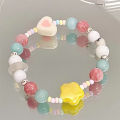 Candy Color Lovely Sweet Beaded Bracelet Creative Delicate Star Pendant Necklace Charming Vintage Fashion Love Heart Jewelry. 