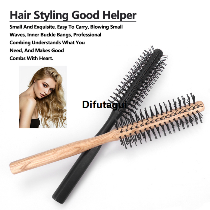 Difutagui%20Straight%20Curly%20Hair%20Styling%20Round%20Comb%20Anti-Static%202025%20Mini%20Roller%20Hairbrush%20With%20Wooden%20Handle%20-%20Image%203