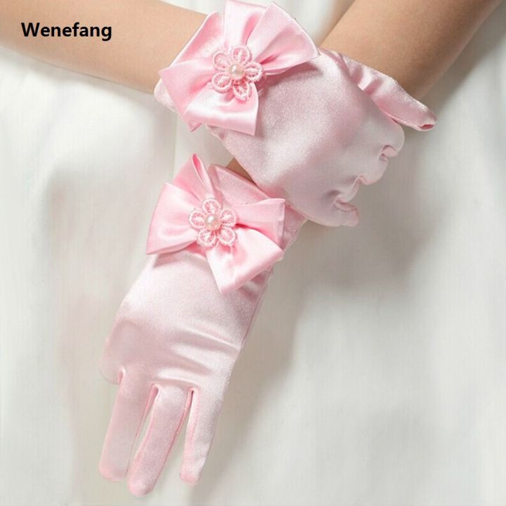 Wenefang%201Pair%20Girl%20Etiquette%20Performance%20Glove%20Satin%20Pearl%20Flower%20Lace%20Bow%20Short%20Children%20Princess%20Wedding%20Dress%20Dance%20Mitten%20-%20Image%203