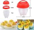 6 Pieces Hard Boiled Egg Maker Silicone Egg Poachers. 