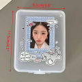 New Transparent Plastic Storage Box Photocards Small Card Storage Box Desk Organizer Box Classification Box Stationery. 