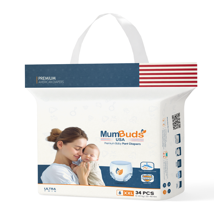 MumBuds%20USA%20ZIPLOCK%20Pant%20Style%20Diapers%20Size-6%20XXL%20(16%E2%80%9322%20kg)%2034%20Pcs%20%7C%20Ultra%20Thin,%20Soft%20&%20Breathable%20Baby%20Diapers%20-%20Image%202