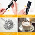 Electric Milk Frother 2 In 1 Portable Rechargeable Foam Maker Handheld Foamer High Speeds Drink Mixer Coffee Frothing Wand. 