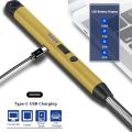Electronic Kitchen Lighter USB Rechargeable Arc Pulse Windproof Portable Hook Metal Suitable for Kitchen Outdoor. 