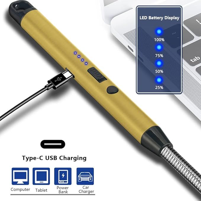 Electronic%20Kitchen%20Lighter%20USB%20Rechargeable%20Arc%20Pulse%20Windproof%20Portable%20Hook%20Metal%20Suitable%20for%20Kitchen%20Outdoor%20-%20Image%203