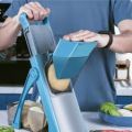Mannual Vegetable slicer cutter adjustable mandoline slicer dicer with stainless steel blade. 