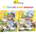 DIY Painted Graffiti Dinosaur Childrens Science Education Three-dimensional Hand-made Coloring Toys for Kids Birthday Gifts. 