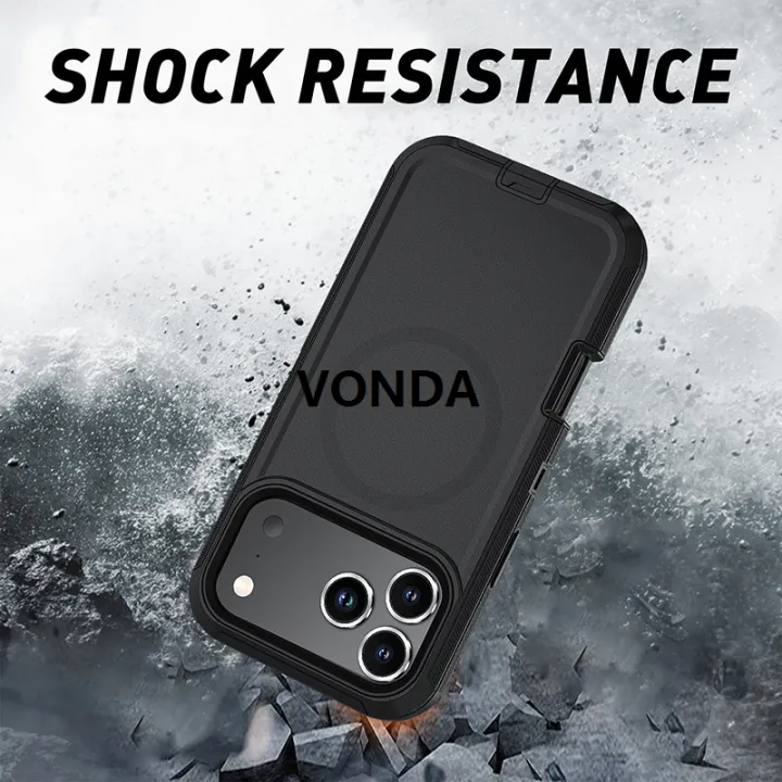 VONDA%20Otter%20Armor%20Box%20Shockproof%20Defender%20for%20Magsafe%20Phone%20Cases%20For%20IPhone%2017%20Pro%20Max%2017Air%20Magnetic%20Anti-Drop%20Hard%20Cover%20with%20Clip%20Affordable%20-%20Image%203
