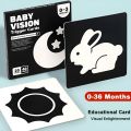 Nechibaby-vision card for baby 0-36 month visual simulation flash cards, Black & White Flash Cards: High Contrast Visual Stimulation for Newborns – Early Education Baby Toys. 
